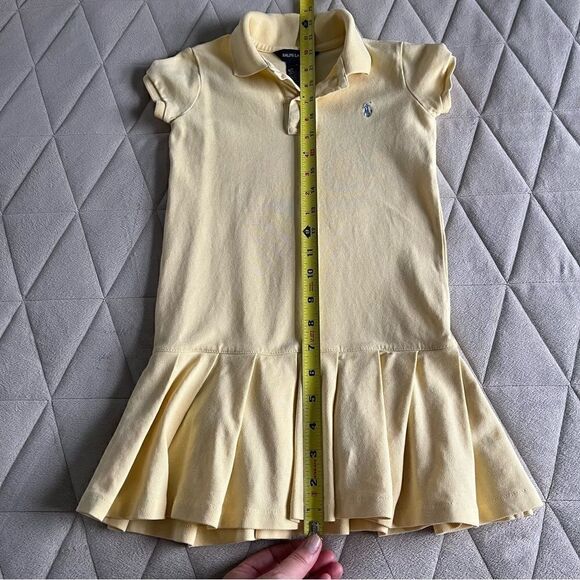 Ralph Lauren Girls Corn Yellow Short-Sleeve Tennis Style Polo Dress Size 4 - Picture 4 of 8